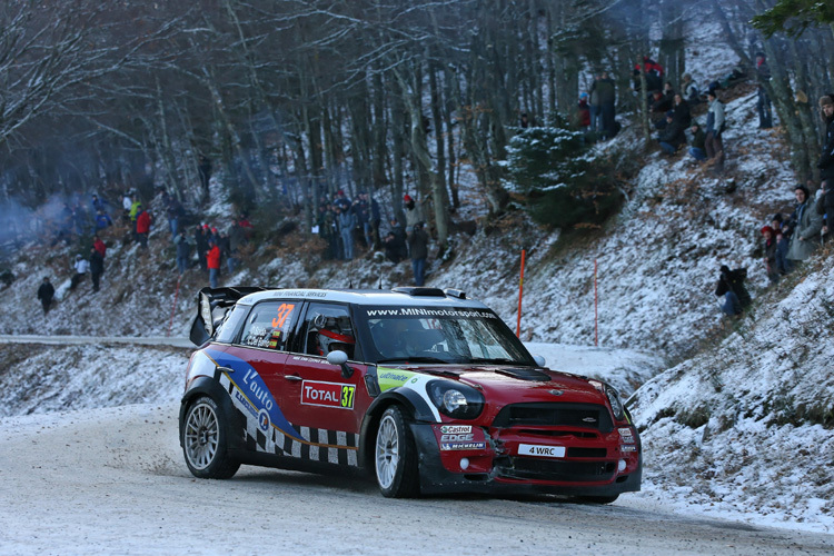 Dani Sordo im Mini bei der Rallye Monte Carlo