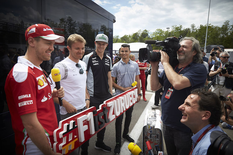 Sebastian Vettel, Nico Rosberg, Nico Hülkenberg und Pascal Wehrlein freuen sich auf ihr Heimrennen