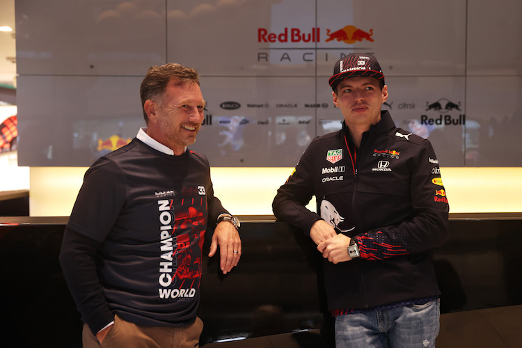 Christian Horner und Max Verstappen