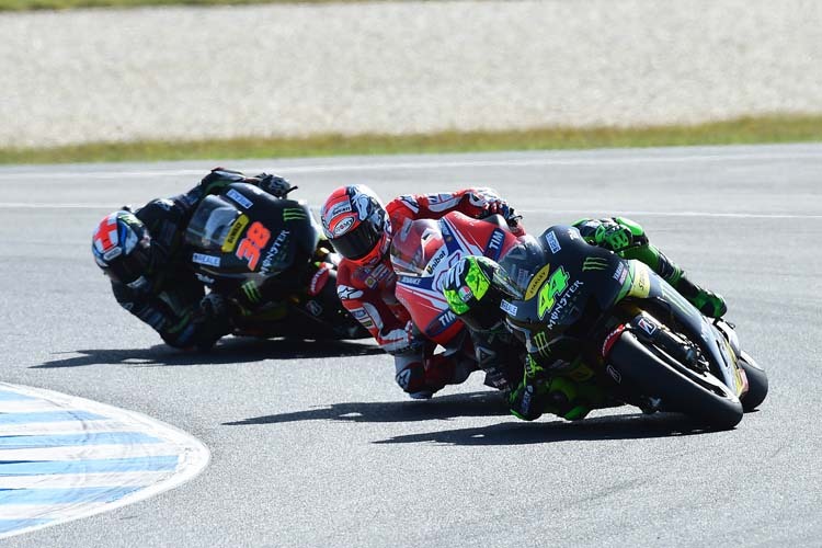 Pol Espargaró vor Andrea Dovizioso und Bradley Smith