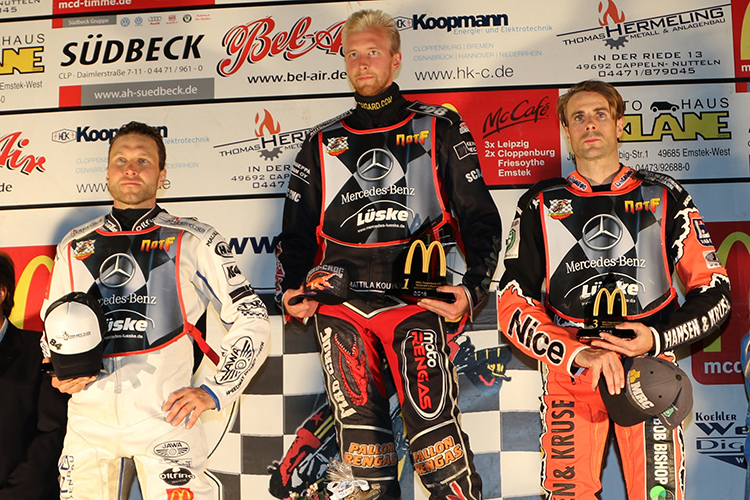 Die Top-3 von Cloppenburg: Martin Smolinski, Timo Lahti und Niels-Kristian Iversen (v.l.)