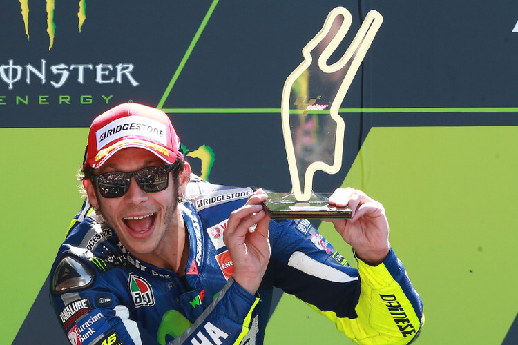 Valentino Rossi freute sich über Platz 2