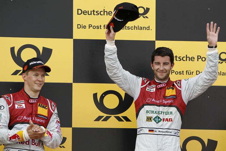 Audi-Doppelsieg: Mike Rockenfeller (re.) gewann vor Mattias Ekström