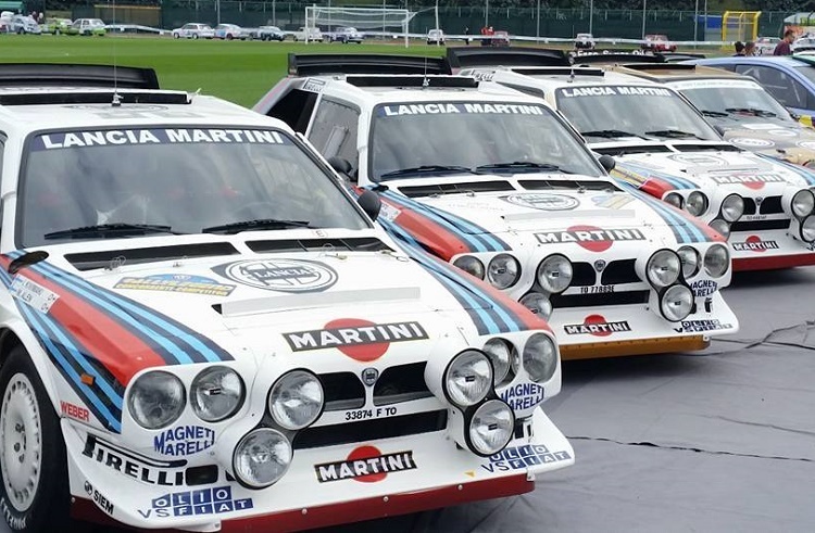 Die Lancia in Martini-Farben waren in San Marino stark vertreten