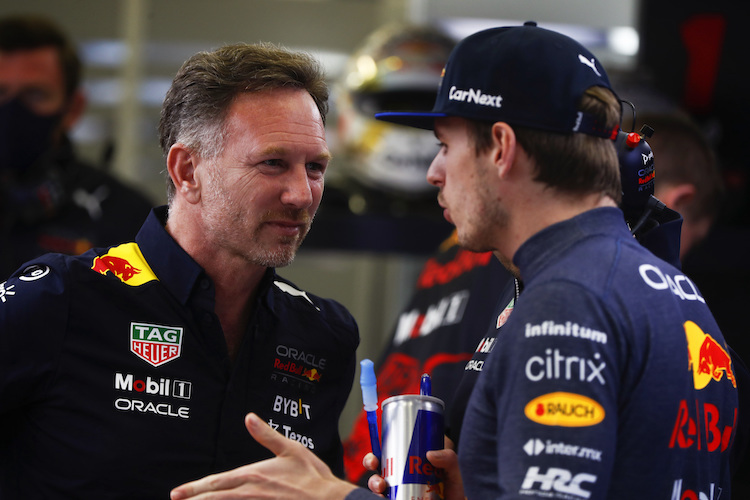 Christian Horner und Max Verstappen