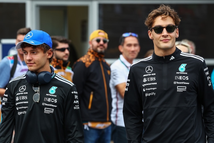George Russell und Kimi Antonelli waren in Baku stark unterwegs