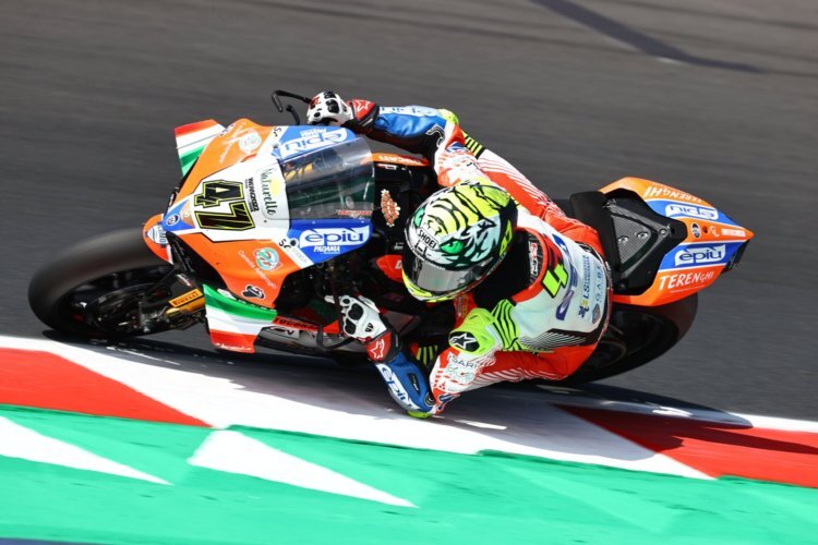 Axel Bassani überzeugte im ersten Superbike-Lauf in Misano