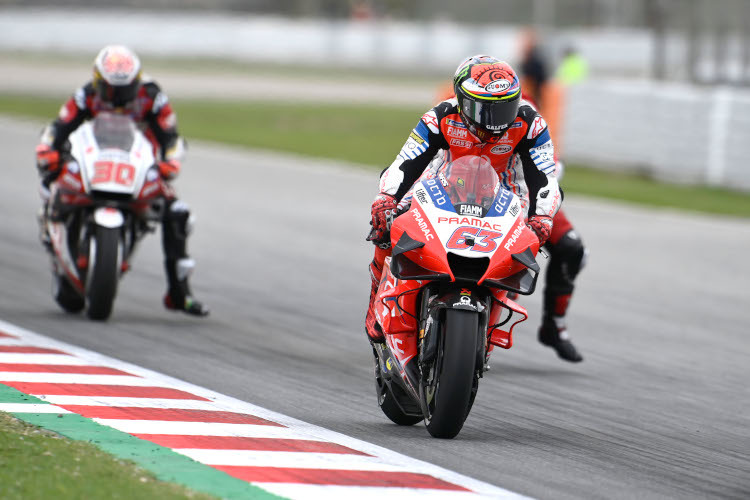 Pecco Bagnaia landete vor Taka Nakagami auf Platz 6