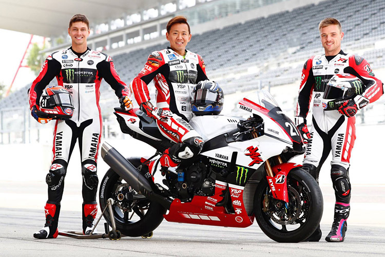 Michael van der Mark, Katsuyuki Nakasuga, Alex Lowes (vlnr.)