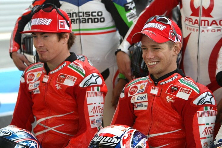 Ducati-Duo Nicky Hayden und Casey Stoner
