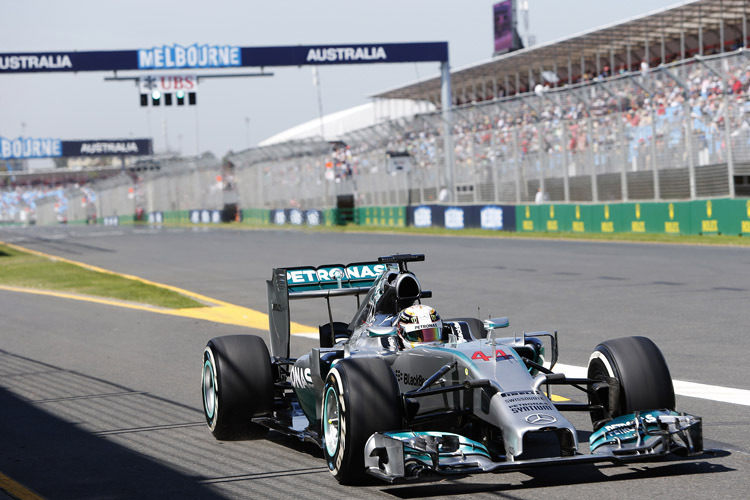 Mercedes-Pilot Lewis Hamilton drehte am Nachmittag im Albert Park die schnellste Trainingsrunde