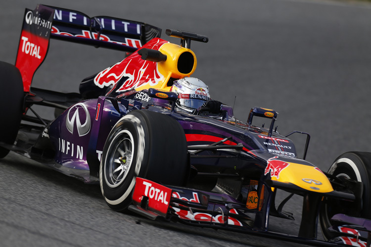 Sebastian Vettel beim Barcelona-Test