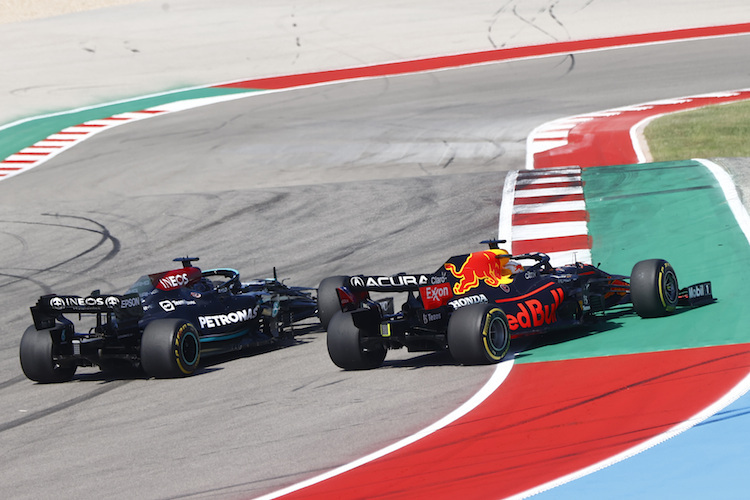 Max Verstappen und Lewis Hamilton lieferten sich in Austin ein starkes Duell