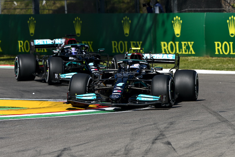 Valtteri Bottas war auch im zweiten Training der schnellere der beiden Mercedes-Piloten