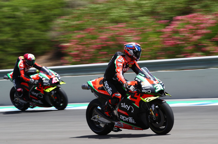 Für Aprilia lief der Auftakt in Jerez nicht optimal