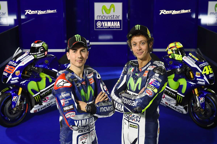 Jorge Lorenzo und Valentino Rossi im Design für 2015