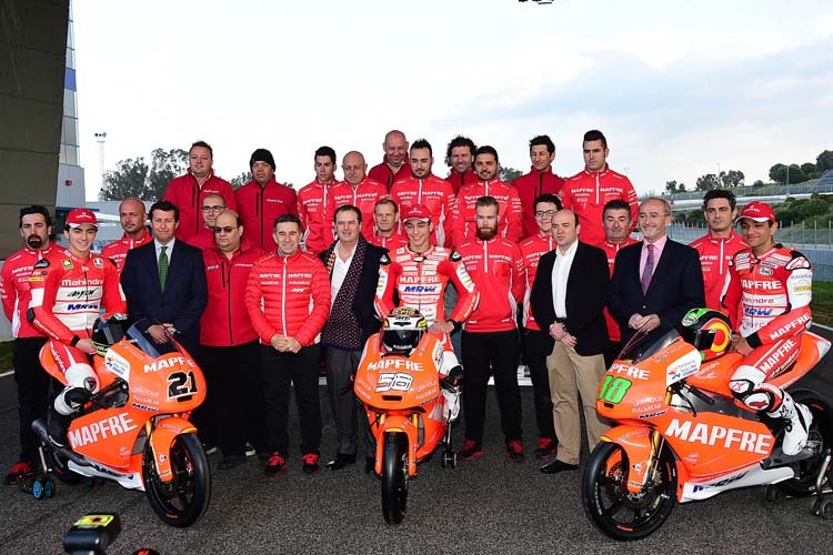 Das Team Mapfre Mahindra von Jorge «Aspar» Martinez