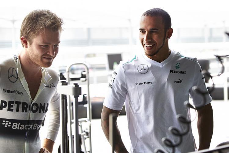 Nico Rosberg und Lewis Hamilton