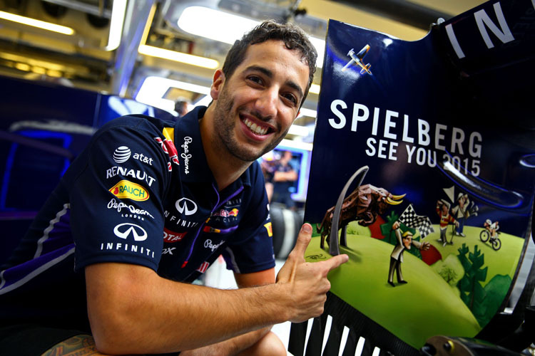 Auch Red Bull Racing-Star Daniel Ricciardo rührt die Werbetrommel für den Österreich-GP