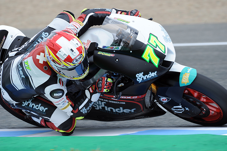 Dominique Aegerter auf seiner Suter in Jerez