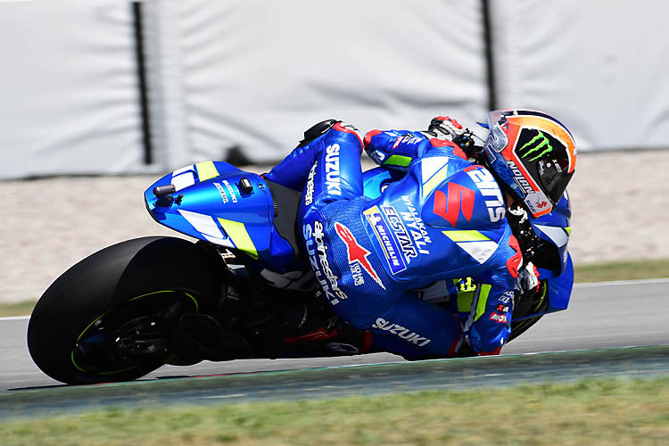 Alex Rins beim MotoGP-Test in Barcelona