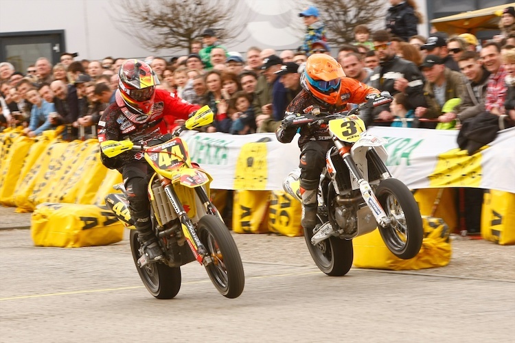 Supermoto-Action in Saarbrücken