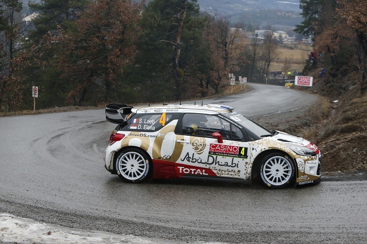 Sébastien Loeb beim Shakedown der Rallye Monte Carlo