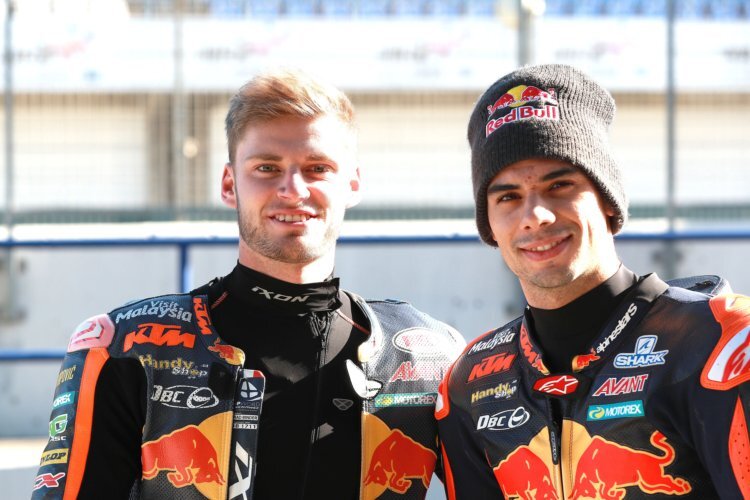Die Red Bull KTM-Asse Brad Binder und Miguel Oliveira (v.l.)