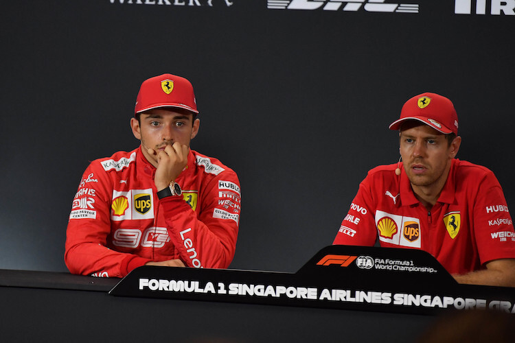 Charles Leclerc und Sebastian Vettel