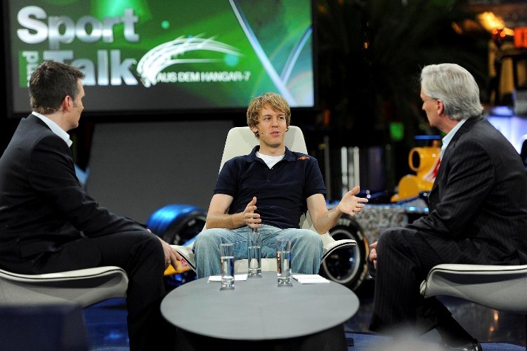Vettel ist heute erstmals als Weltmeister im Hangar-7