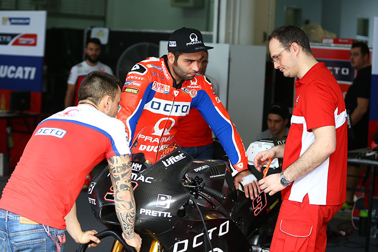 Danilo Petrucci in der Pramac-Box