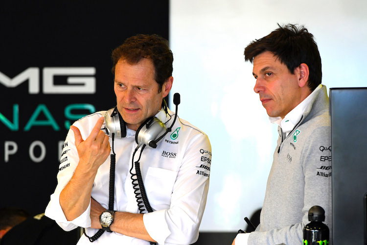 Aldo Costa und Toto Wolff 2017