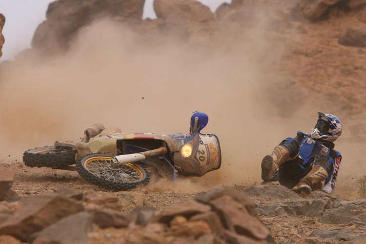 Stürze an der Rallye Dakar: keine Seltenheit