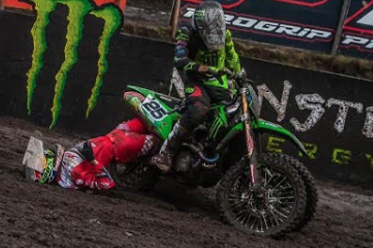 Glenn Coldenhoff kam in Valkenswaard bei seinem Horrorcrash mit dem Schrecken davon