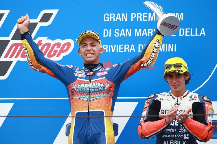 Jubel nach dem Sieg in Misano: Enea Bastianini