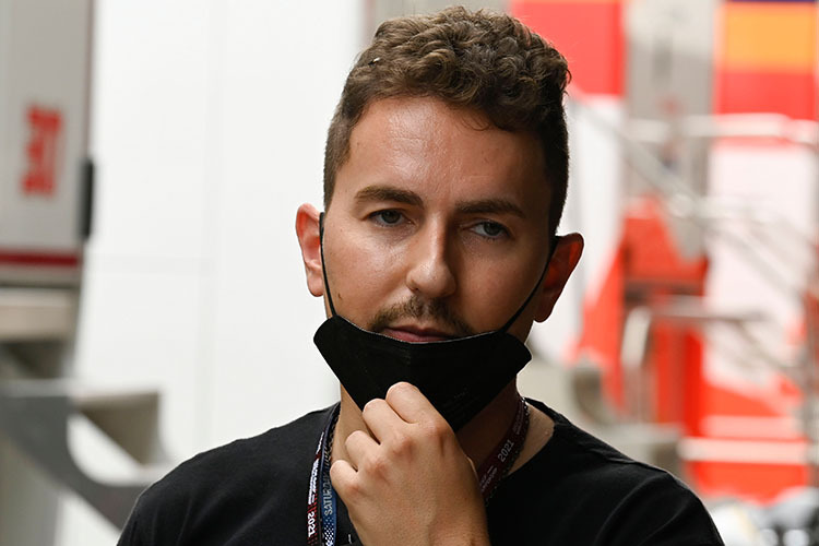 Jorge Lorenzo im Paddock von Aragón