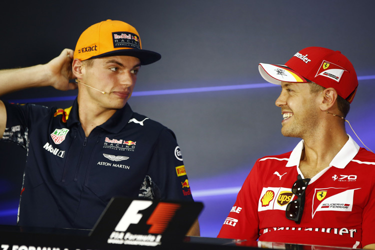 Max Verstappen und Sebastian Vettel