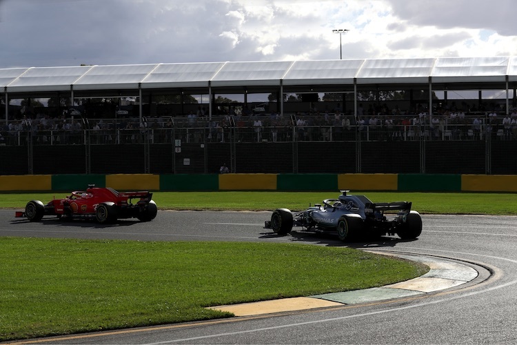 Lewis Hamilton musste sich mit dem zweiten Platz hinter Sebastian Vettel begnügen
