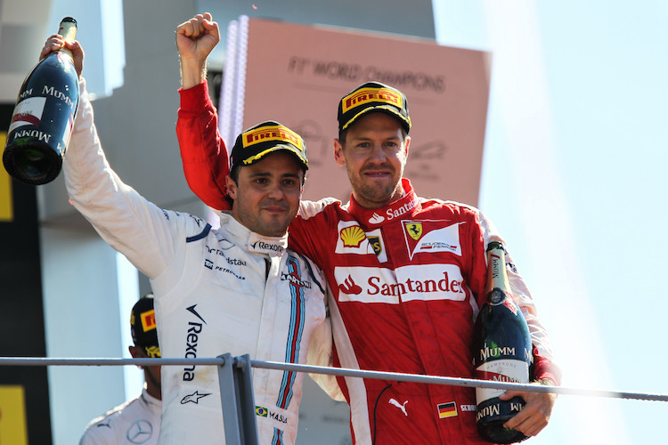 Felipe Massa und Sebastian Vettel in Monza 2015