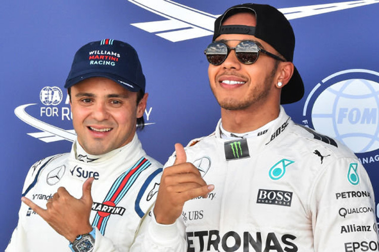 Felipe Massa und Lewis Hamilton