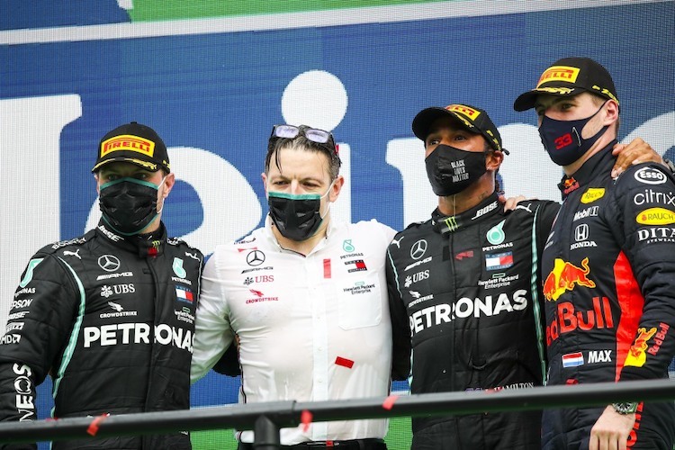 Bottas, Hamilton, Verstappen