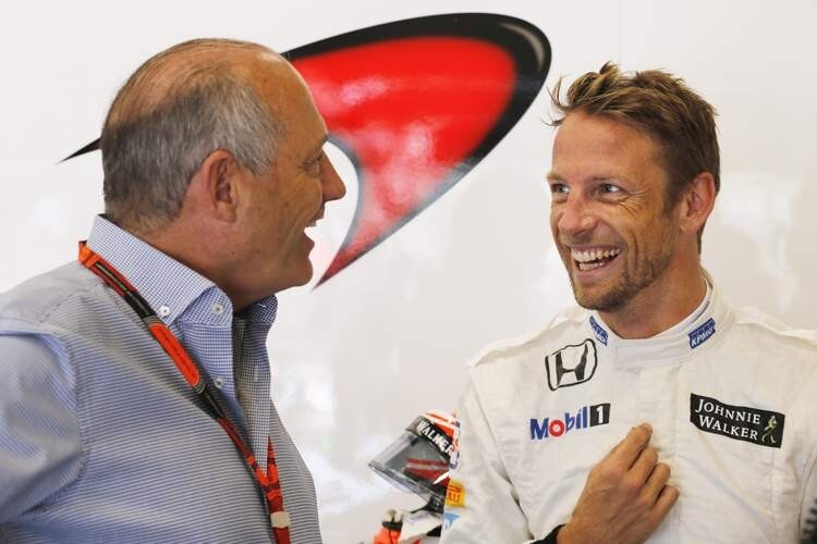 McLaren-Chef Ron Dennis mit Jenson Button