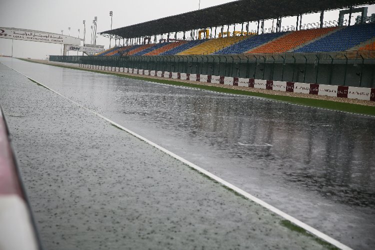 Die Drainagen auf dem Losail Circuit sind mangelhaft