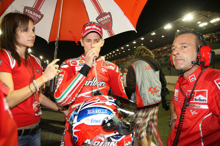 Casey Stoner am Sonntag vor dem Start