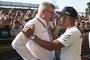 Ross Brawn und Lewis Hamilton