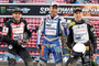 Die Top-3 in Tampere: Tai Woffinden, Nicki Pedersen und Andreas Jonsson (v.l.)