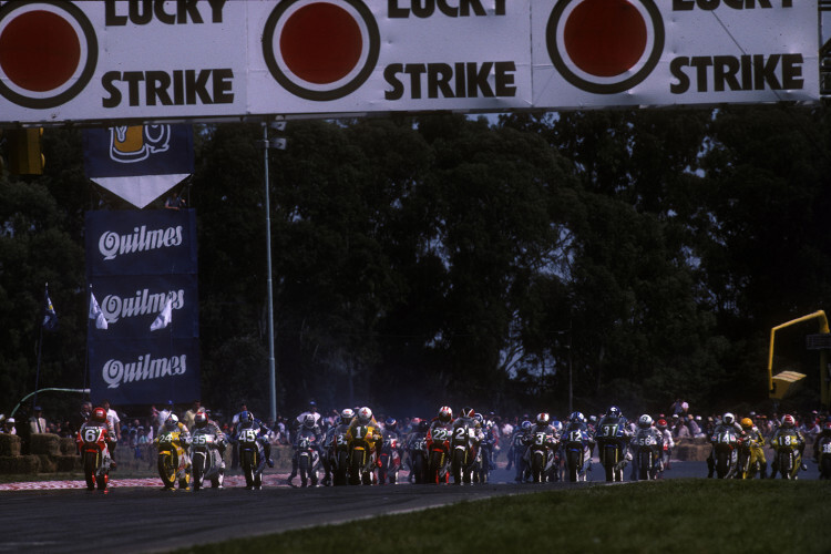 Argentinien-GP 1987: Die 250-ccm-Piloten starten in das Rennen