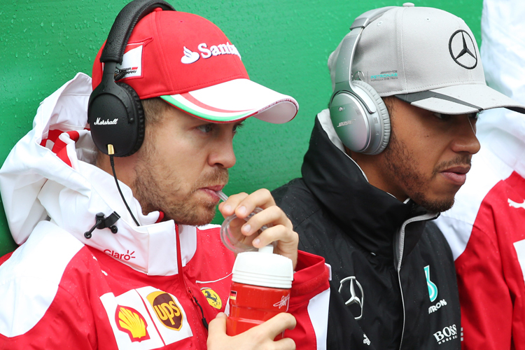 Sebastian Vettel und Lewis Hamilton