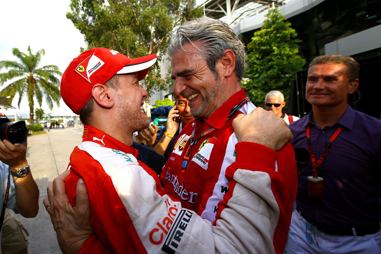 Zwei, die sich verstehen: Sebastian Vettel und Maurizio Arrivabene