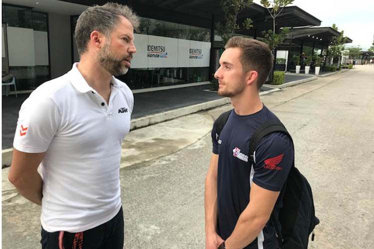 Heute in Sepang: Jens Hainbach mit John McPhee